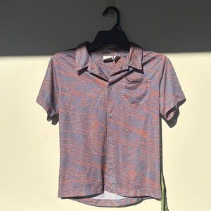 Stylish Gray and Orange Men's Shirt